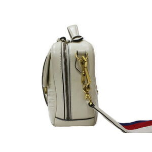 Gucci Bag Shoulder Strap GG White Handbag Leather Marmont